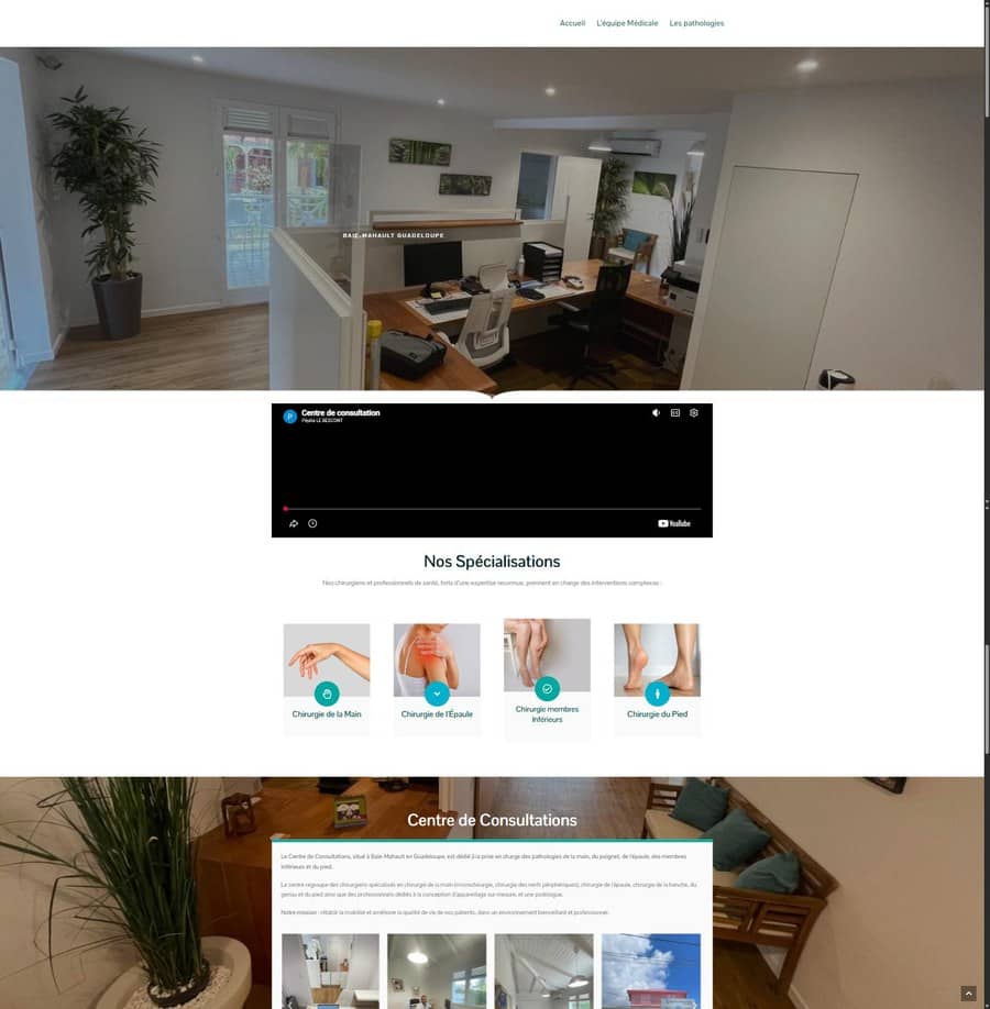 Site internet Centre de Consultation, réalisé par Moonea Studio